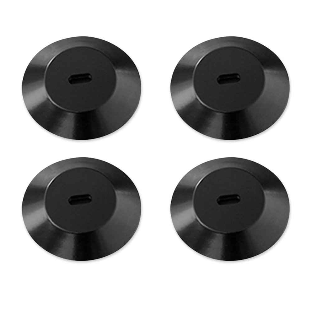 Adhesive Security Plate with Slot for Cables to Lock Down Laptops, Tablets, Monitors and Other Devices (4Pcs Black)