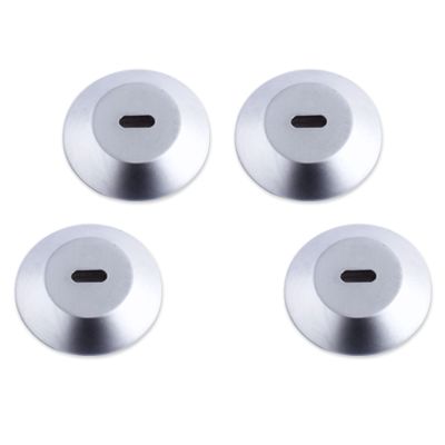 Adhesive Security Plate with Slot for Cables to Lock Down Laptops, Tablets, Monitors and Other Devices (4Pcs Silver)