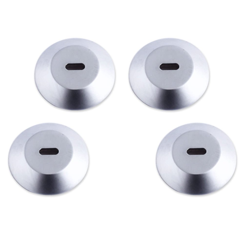 Adhesive Security Plate with Slot for Cables to Lock Down Laptops, Tablets, Monitors and Other Devices (4Pcs Silver)