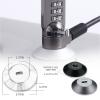 Adhesive Security Plate with Slot for Cables to Lock Down Laptops, Tablets, Monitors and Other Devices (4Pcs Silver) view 3
