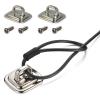 Adhesive Security Plate with Slot for Cables to Lock Down Laptops, Tablets, Monitors and Other Devices 2pcs Unincluded line view 1