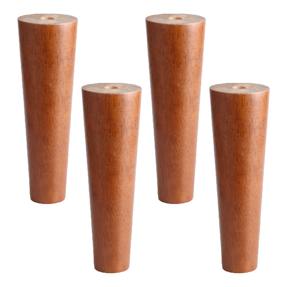 LUOFDCLDDD Furniture LegsWoodenniture Legs, Solid Rubber Cone Shapedniture Feet,Threaded M10, Wood Sofa Legs, for DIY Projects Tv Stand Sofa Cabinet Tv, with Screws, Set of 4/40Cm/15.7In