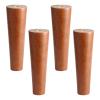 LUOFDCLDDD Furniture LegsWoodenniture Legs, Solid Rubber Cone Shapedniture Feet,Threaded M10, Wood Sofa Legs, for DIY Projects Tv Stand Sofa Cabinet Tv, with Screws, Set of 4/40Cm/15.7In view 1
