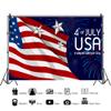 Yeele American Flag Backdrop 4th of July USA Independence Day Background for Photography Red White Striped Flags Blue Fireworks National Patriotic Day Party Newborn Baby Shower Background,10x8ft view 2