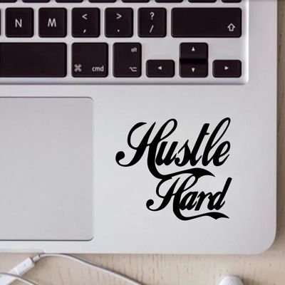 2 pcs Value | 3x4 inches | Fit All Size Laptop 13 14 15 16 17 Pack Hustle Hard Stickers Motivation Funny for Laptop, Vinyl Decals - Cute Artsy Eco Vinyl Decals for Computer, Scrapbook, Luggage