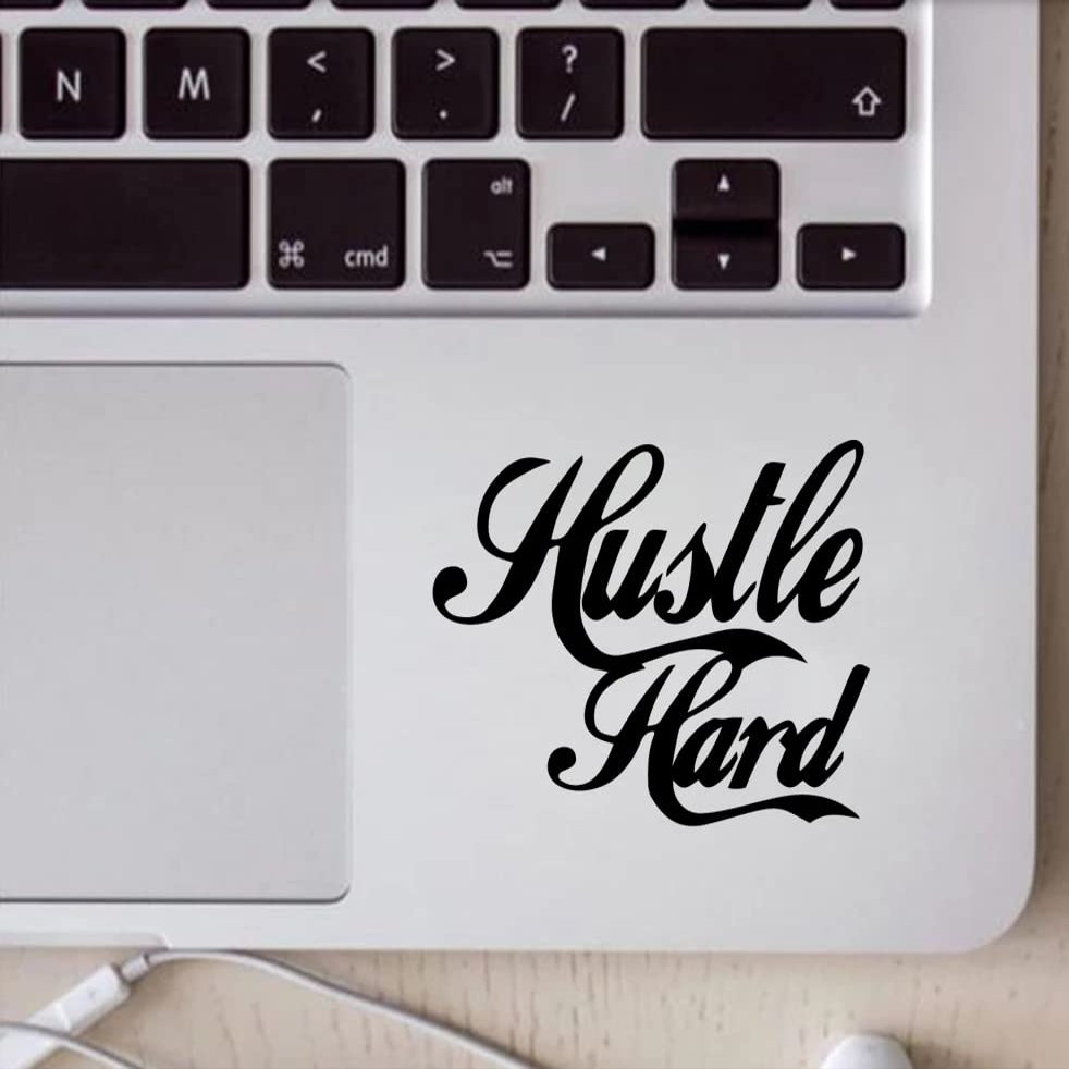 2 pcs Value | 3x4 inches | Fit All Size Laptop 13 14 15 16 17 Pack Hustle Hard Stickers Motivation Funny for Laptop, Vinyl Decals - Cute Artsy Eco Vinyl Decals for Computer, Scrapbook, Luggage