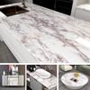 AbaBoorty Marble Contact Paper 206" x15.8" Light Brown Self Adhesive Peel Stick Wallpaper for Kitchen Countertop Cabinet Table Top Cover Desk Bathroom Waterproof Granite Texture Paper Vinyl Sticker view 2