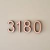 7.5cm x 5cm Acrylic House Numbers|Mirrored Red Rose|3D Numbers|Perspex 3D Numbers|Copper Colour (Red Rose Number 0) view 4