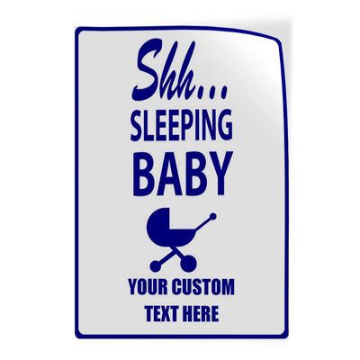 Custom Industrial Decals Vertical Vinyl Stickers Shh Sleeping Baby Boy Sign Facility Industrial Safety Sign Label Personalized Text Here 9x12Inches Personalized Text Here