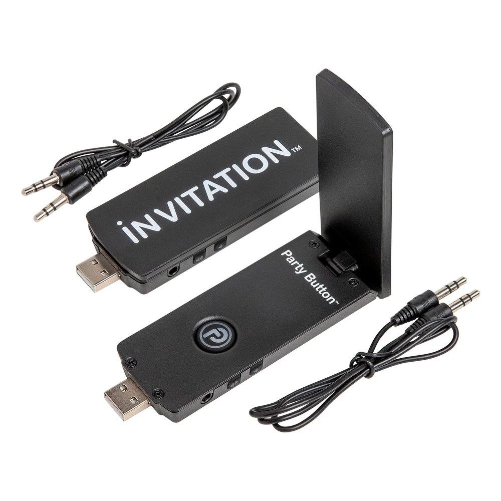Bazooka Invitation USB Wireless adapters | Party Button Pairing | Wirelessly Link Audio Systems Together | Unlimited Pairing | 150ft Radius
