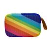 COOLBUDS True Wireless Bluetooth Speaker | Portable Speaker w/Rainbow Design, Soft Mesh Grill | Wireless Speaker Phone | FM Radio, USB, TF Card Input | Easy Control | Rechargeable (Square) view 1