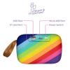 COOLBUDS True Wireless Bluetooth Speaker | Portable Speaker w/Rainbow Design, Soft Mesh Grill | Wireless Speaker Phone | FM Radio, USB, TF Card Input | Easy Control | Rechargeable (Square) view 4