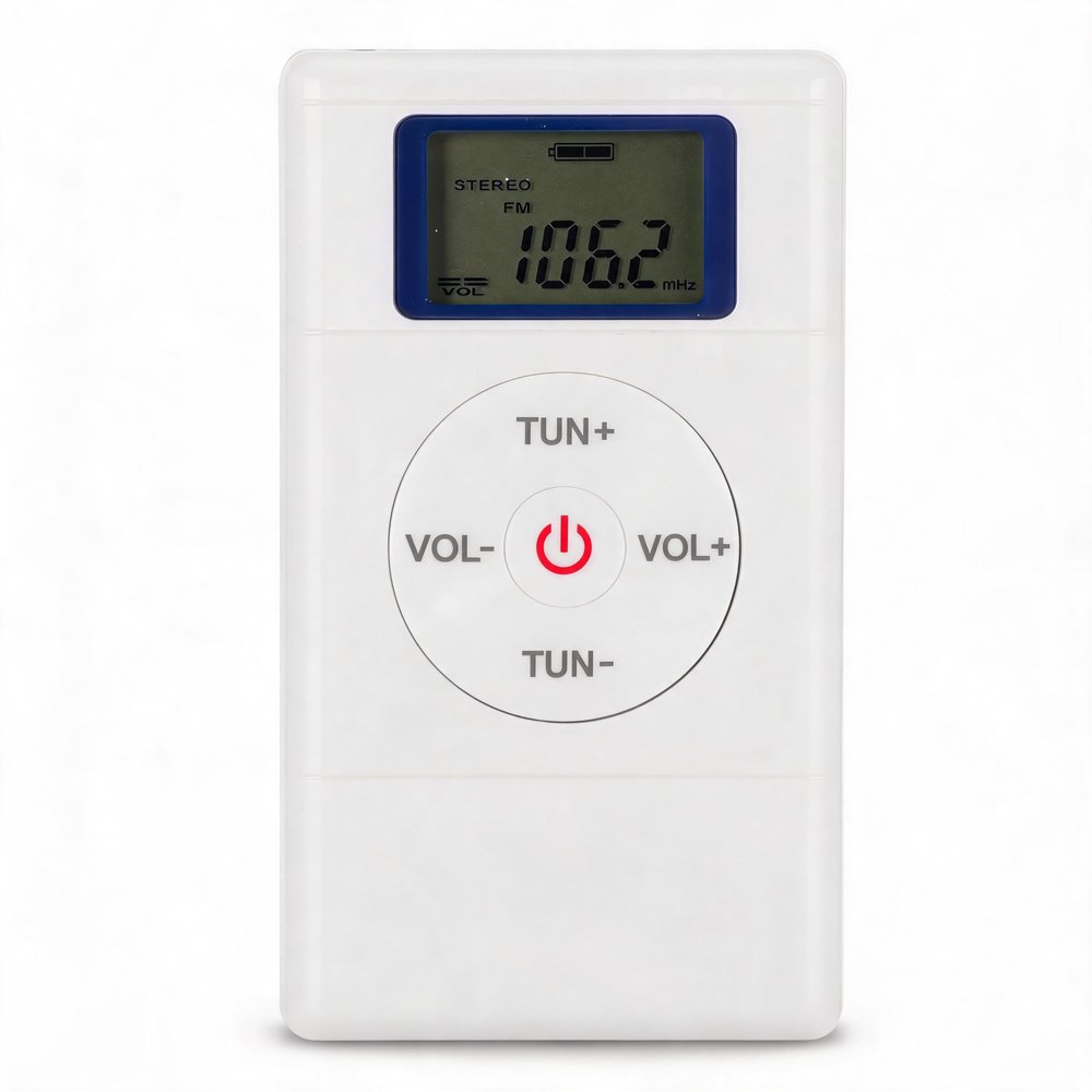 Mini Digital Radio, Portable Tuning FM Radio, Mini Digital Tuning Radio with Lanyard and Earphone for Simultaneous Interpretation/Sports