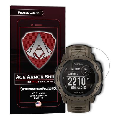 6 Pack Ace Armor Shield Edge to Edge Screen Protector compatible with the Garmin Instinct 25
