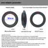 58mm Macro Lens Reverse Ring Compatible with for Canon EF-S 90D 80D 70D 60Da 60D 50D 40D 30D T6 T7 T5 SL3 SL2 T8i T7i T6i T6s T5i with EF-S 18-55mm Kit Lens & 58mm Filter Thread Lens view 2