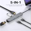 Teleadapt USB Type-C 5-in-1 Hub Adapter. 4K HDMI, 1Gbps Ethernet, 3 x USB 3.0 5Gbps Data Ports. Ideal for MacBook Air/Pro, iPad Pro, Dell XPS view 2