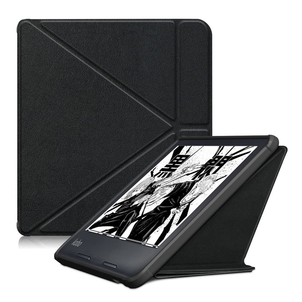 Kepuch Custer Case for Kobo Libra 2,Ultra-Thin PU-Leather Hard Shell Cover for Kobo Libra 2 - Black