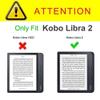 Kepuch Custer Case for Kobo Libra 2,Ultra-Thin PU-Leather Hard Shell Cover for Kobo Libra 2 - Black view 3
