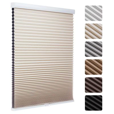 MYshade Cordless Blackout Cellular Shades, 1.5" Honeycomb Window Blinds for Bedroom & Nursery, Thermal Insulated, Noise Reducing, Privacy Shades, Inside or Outside Mount (33" W x 72" H, Beige)