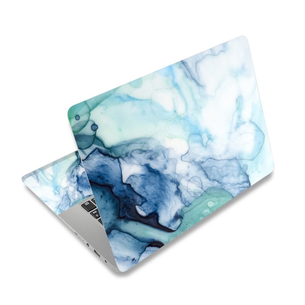 12.1 13 13.3 14 15 15.4 15.6 Inches Personalized Laptop Skin Sticker Decal Universal Netbook Skin Sticker Reusable Notebook PC Art Decal Protector Cover Case (Blue Marble 1)