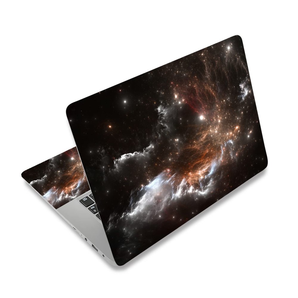 Laptop Skin Vinyl Sticker Decal, 12" 13" 13.3" 14" 15" 15.4" 15.6 inch Laptop Skin Sticker Cover Art Decal Protector Fits HP Dell Lenovo Compaq Apple Asus Acer (Black Galaxy)