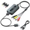 Sedytetoc RCA Svideo to HDMI Converter with HD Cable(RCA and Svideo Integrated), CVBS Composite AV to HDMI Converter view 1