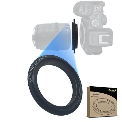 55mm to EF/R Macro Lens Reverse Ring Compatible with for EF R Full Camera.with 55mm Filter Thread Lens EF-M 18-150mmf/3.5-6.3ISSTM,Macro Shoot(55mm-EOS R)