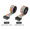 MECCANIXITY Rainbow Wire Flat Ribbon Cable 2.54mm Pitch, 10 Pin 43cm Type-C, 10 Pin 66cm Type-B for Camera, Printer 1 Set view 3