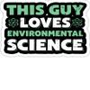 eden tee Guy Loves Environmental Science AP Science- 4x3 Vinyl Stickers, Laptop Decal, Water Bottle Sticker (Set of 3) view 1