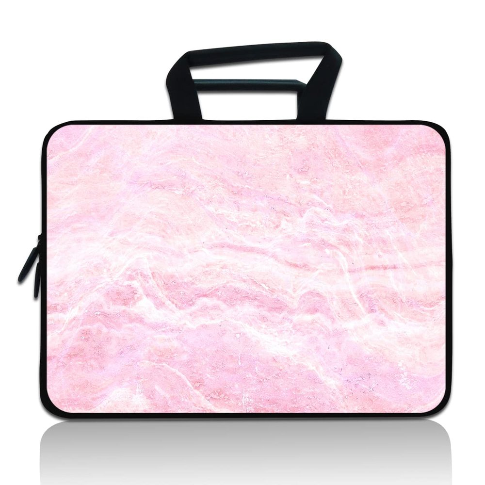 7-9 inch Tablet Sleeve, Evecase 7~9 inch Tablet Ultra-Portable,Neoprene Zipper Carrying Sleeve Case Bag Compatible with 7 8"8.5"8.9" 9" Apple iPad Mini, Samsung Galaxy Tab,Google, Acer (Pink Marble)