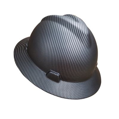LINGOSHUN Full Brim Safety Helmet with Ratchet 6 Point Hard Hat Adjustable Head Protection Helmet Construction with Chin Strap/C / 1 PCS
