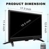 19 Inch LED Widescreen TV with Digital ATSC Tuners HDMI/VGA/RCA/USB, 19 Inch Flat Screen TV w/Built in Dual Speakers for Kitchen and RV Camper(No Smart Telesivion) view 3