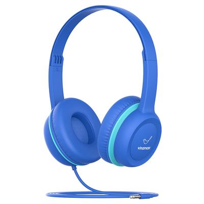vinamass Kids Headphones, Wired Headphones for Kid with Safe Volume Limiter, Kid Headphone with Cord 3.5mm Jack, On-Ear Girls Boys Toddler Headphone for School