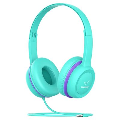 vinamass Kids Headphones, Wired Headphones for Kid with Safe Volume Limiter, Kid Headphone with Cord 3.5mm Jack, On-Ear Girls Boys Toddler Headphone for School