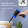 XXJJ Portable Cordless Air Duster, Handheld Dust Collector Electric Air Blower for Computer Keyboard Camera Sofa Cleaning,Blue view 2