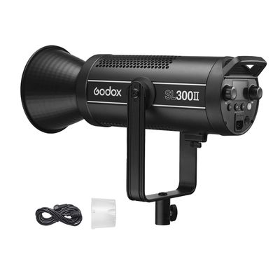 GODOX SL300II LED Video Light,GODOX Continuous Light with 320W 5600K200K Bowens Mount Daylight Balanced Lights, 99300Lux(5600k@1m,CRI 96+ TLCI 97+,8 FX Light Effects,Ultra Silent Mode