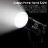 GODOX SL300II LED Video Light,GODOX Continuous Light with 320W 5600K200K Bowens Mount Daylight Balanced Lights, 99300Lux(5600k@1m,CRI 96+ TLCI 97+,8 FX Light Effects,Ultra Silent Mode view 3