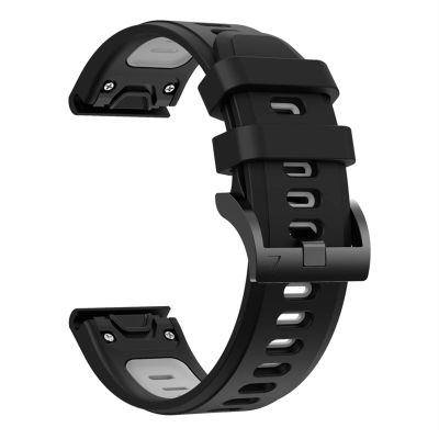 SUTK Silicone Watch Band for Garmin Fenix 7 7X 7S 6 6Pro 5 5Plus Forerunner 935 945 Instinct S60 Strap Bracelet 22mm Quick Release Wristband (Color : Black Gray, Size : Approach s60 S62)