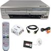 Funai VHS to DVD Recorder VCR Combo w/Remote, HDMI Upconverter Box Bundle (Renewed) view 1