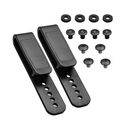 HolsterBuilder J Clip for Holsters  Tuckable Grip Hook with 5 Pre-Drilled Holes  Fits 1.5" & 1.75" Belts  Tactical Clip with Hardware for IWB OWB Kydex, Leather, Hybrid Holster Making  Made in USA