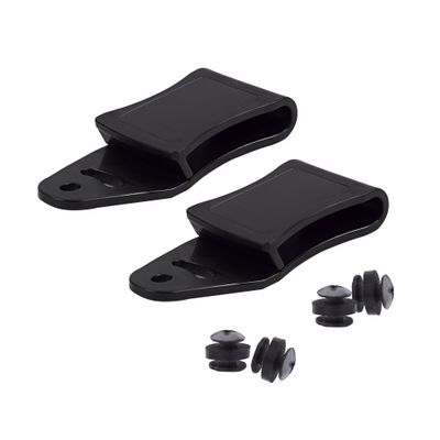 HolsterBuilder TacWare Cant Clips 2-Pack  OWB Adjustable Belt Clips with Hardware  Tuckable Universal Holster and Sheath Attachment  TAC Grip Hook Design  Made in USA