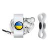 GRAPHICS & MORE Ukraine Country Flag Headphone Earbud Cord Wrap - Charging Cable Manager - Wire Organizer Set of 2 - White view 2
