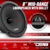 DS18 PRO-ZXI8.4BM 8 Inches Car Audio Mid-Range Loudspeaker with Bullet 700 Watts 4-Ohm (1 Speaker) view 2