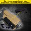 HolsterBuilder J-Clip for IWB Holsters - Kydex Belt Clip with 2 Pre-Drilled Holes, Universal Sheath Grip Hook for Discreet Concealment, Holsters, and Accessories - Black view 2