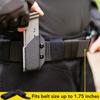 HolsterBuilder J-Clip for IWB Holsters - Kydex Belt Clip with 2 Pre-Drilled Holes, Universal Sheath Grip Hook for Discreet Concealment, Holsters, and Accessories - Black view 4