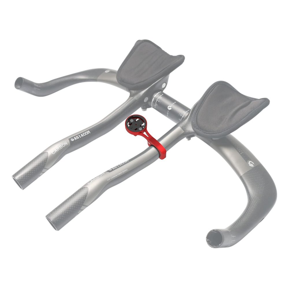Aero Bars Mount - Garmin Bike Computer Mount for Garmin Edge, Compatible with Bike GPS Computer,Wahoo,Bryton,Cateye,GoPro Full Range and Flashlight (Red)