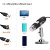 Handheld Digital Microscope, 50X to 1000X USB HD Inspection Camera with OTG Function, 8 Adjustable Lights, Simple , for Facial Skin Scalp view 2