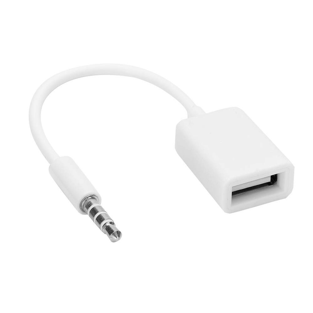 3.5mm Jack to USB Audio Adapter, 3.5mm Male Jack Plug to USB Female Converter Cable Cord AUX Audio Car Jack Cable Adapter for Music Player