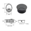 4pcs 2 inch Desk Wire Cord Cable Grommets Hole Cover for Office PC Desk Cable Cord Organizer Plastic Cover Black (Black-4Pcs) view 2