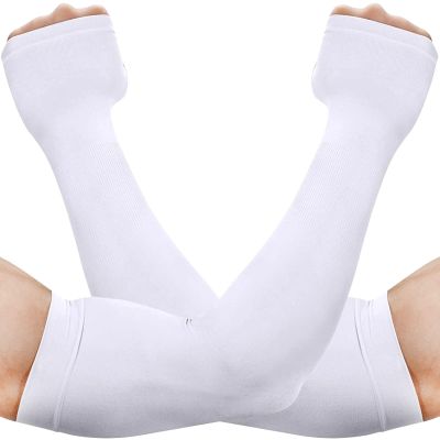 beister UV Protection Cooling Arm Sleeves, Women Men Summer Outdoor Sunblock Arm Cover with Thumb Hole